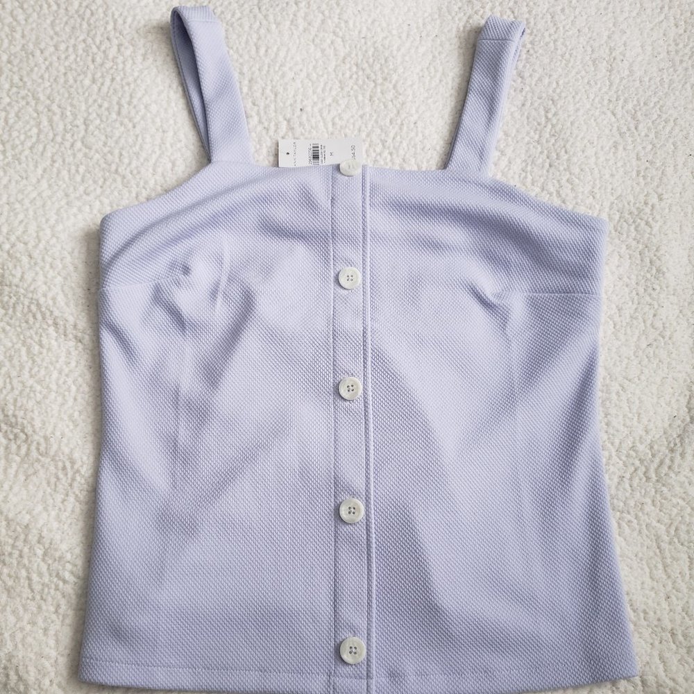Ann Taylor Lavender Tank with Button Detail NWT